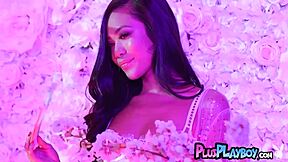 petite asian teen poses hot with latina and black milf secrets