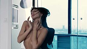 sexy romanian teen ana poses naked stripping playboy style