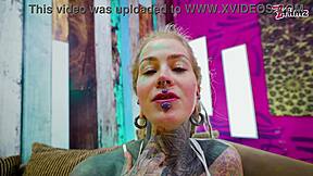 tattooed anal slut in lingerie heels fingers ass to mouth