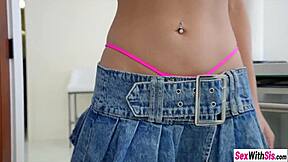 stepsister cheerleader kait and bff juniper share stepbro's big cock blowjob