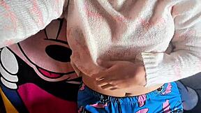 ¡OH! Sexy Colombian Babe Strips Bikini And Fingers Her Wet Vagina With Huge Natural Tits!