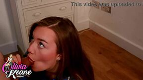 innocent teen nurse deepthroats cum-covered in sexy uniform fetish