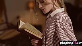 wanna see petite belarusian blondie gerda rubia tease her tiny tits and pussy?