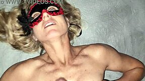 Hot athletic blonde milks monster cock onto natural titties