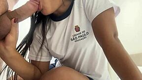 schoolgirl skips class to give married teacher her tight asshole