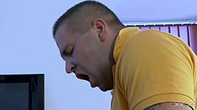 Naughty Brunette Deepthroats Big Cock Gets Hardcore Doggystyle Jizz!