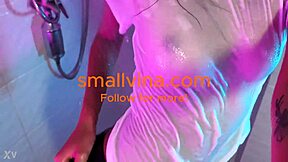 Does twerking Asian babe's lingerie shower hide her petite secrets?