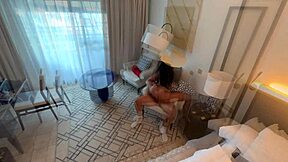 Parents away, bubble butt latina's tight pussy takes huge pounding missionary style