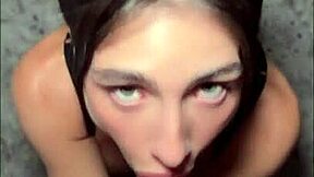 tru kait gags on huge cock pov massive facial