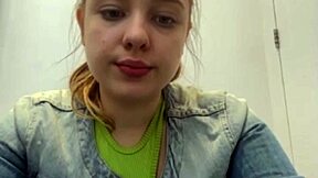 BBW BLONDE TEEN MASTURBATES to intense ORGASM in public CHANGING ROOM FITTING AREA