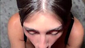 tru kait gags on huge cock pov massive facial