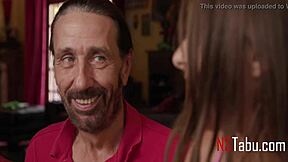 Gia derza begs stepdad for older man's horny cowgirl ride