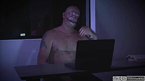 Stepdad spies my streams so i fuck his cock squirting hard!