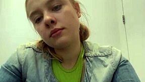 BBW BLONDE TEEN MASTURBATES to intense ORGASM in public CHANGING ROOM FITTING AREA