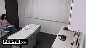 Curvy redhead Hadley Haze rides fat cock curing sneezes in pussy doc exam