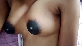 pregnant stepmom spreads pussy shows big natural tits bed