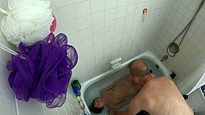 candy cruise gags hard on cock in pool tub ya see
