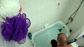 candy cruise gags hard on cock in pool tub ya see