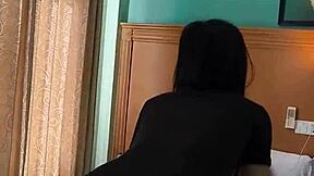 nice big ass workout in jumpsuit... skirt flips up sexy curves bounce!