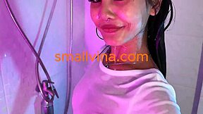 Does twerking Asian babe's lingerie shower hide her petite secrets?