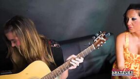 Coed blonde madelyn licks brunette sofia pussy!