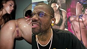 tight bald pussy teen goth lady d rides dildo cowgirl jerking gooner cock cum covered ass