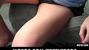 Skinny Teen Pussy Pounded on Road Trip