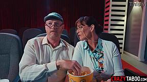 horny petite athena faris fucks bf in cinema 😈🍿🔥