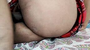 desi schoolgirl bends over for hindi teacher's huge cock creampie fuck