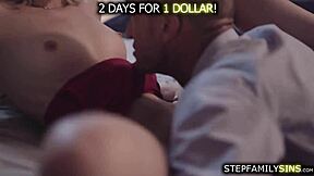 Stepdad Pounds Petite Stepdaughter in Hotel Room