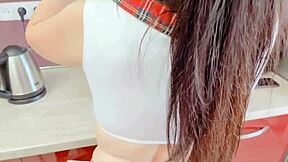 Colombian schoolgirl's tight ass begs for hardcore anal pounding!