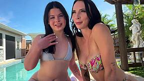 Lesbian Stepsisters Lola Valentine Indica Marie Ride Cowgirl on Holiday Creampie Vacation