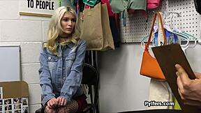 blonde spinner gags on fat office cock at work??