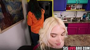 Sneaky stepbro fucks horny stepsis hard