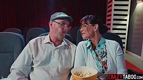 horny petite athena faris fucks bf in cinema 😈🍿🔥