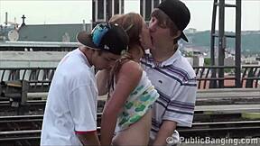 alexis crystal swallows facial cum public train threesome pounding