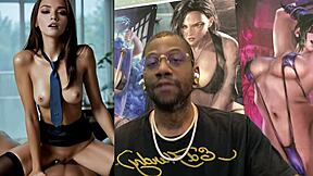 tight bald pussy teen goth lady d rides dildo cowgirl jerking gooner cock cum covered ass