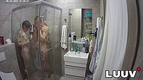 kareflore and abbadon strip and shower naked for fans' reality cam