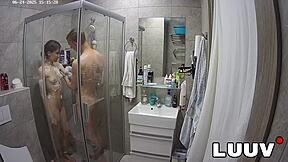 kareflore and abbadon strip and shower naked for fans' reality cam