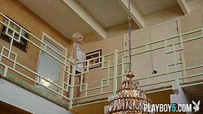 Texas blonde bombshell model rachel strips panties in hot lingerie tease