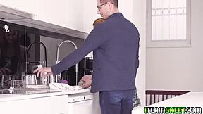 hot ginger charlie red fingers her tight shaved pussy soaking wet