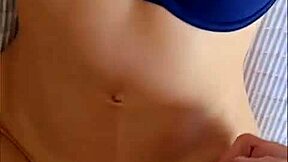 infiel wears hubby's fave blue lingerie for juicy cock ride