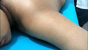 slave whore gets oiled ass groped in massage