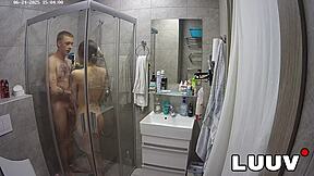 kareflore and abbadon strip and shower naked for fans' reality cam