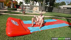 jmac pounds amber addis' tight pussy outdoors