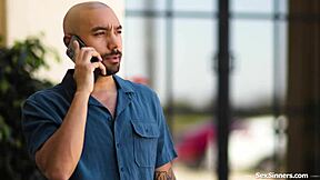 Mother-in-law, I've caught you watching porn, now suck my big black cock deepthroat style!