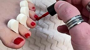 Daddy's petite college girl in uniform gets spanked barefoot hard