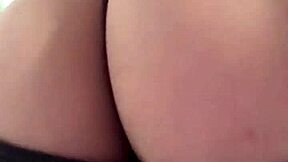 😏 stepdaughter drops leather skirt in bathroom, flashes ass for me!