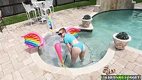 jmac pounds amber addis' tight pussy outdoors