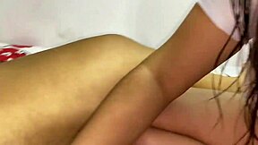 Colombian lesbian fucks stepsister's tight pussy doggystyle